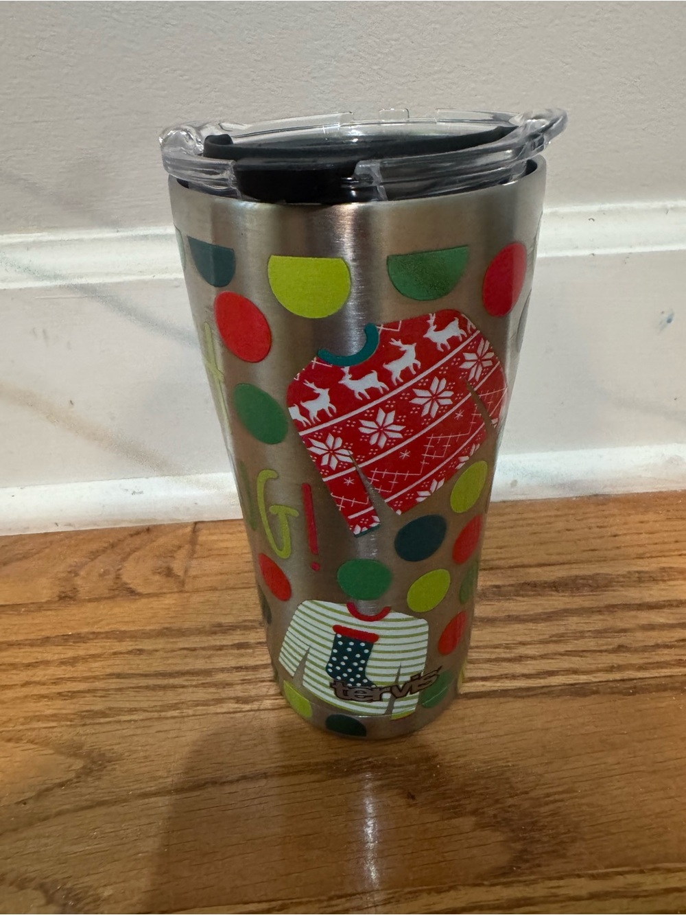 Tervis Ugly Christmas Sweater Holiday Travel Tumbler - Multi-Color Polka Dot